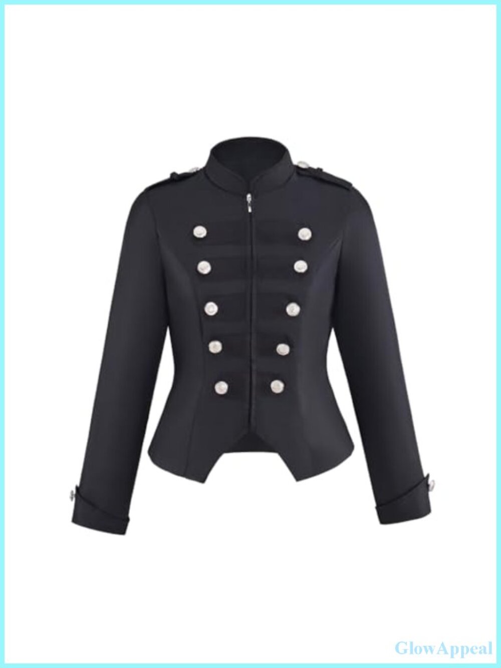 Women's Double Breasted Steampunk Jacket Polyester Zip Up Blazer Ringmaster